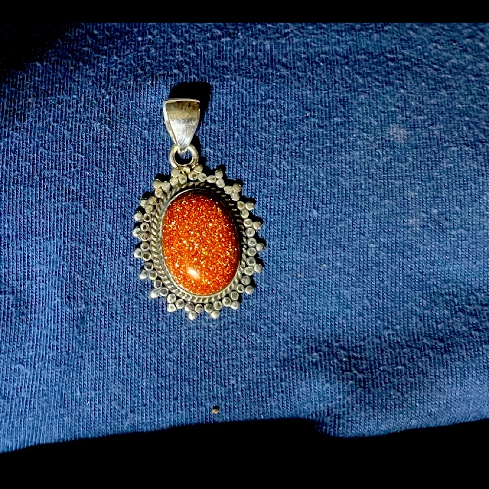 Sterling silver Sandstone pendant